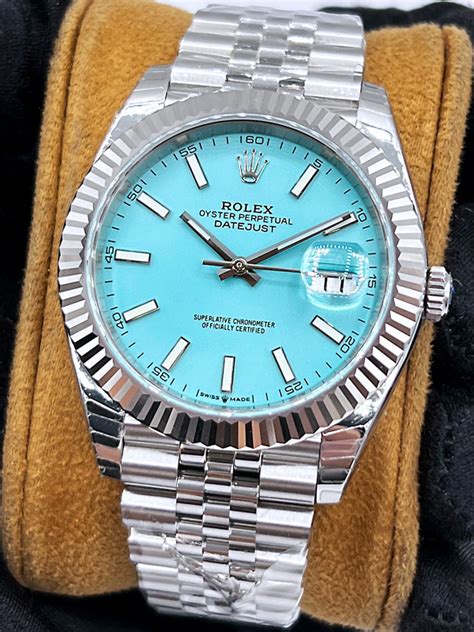 rolex datejust 41 tiffany blue|Rolex Datejust 41 price.